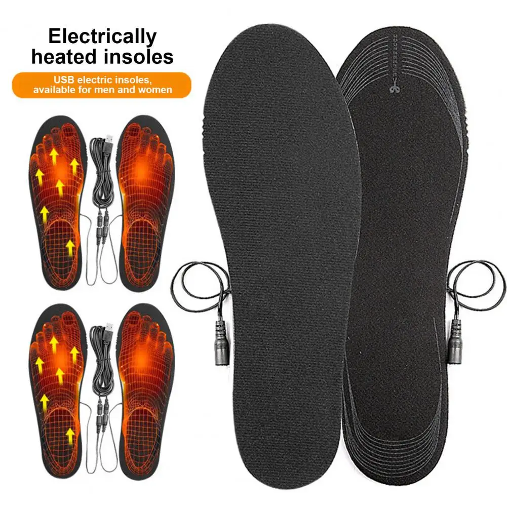 

Washable Insoles Usb Rechargeable Insoles for Winter Sports Outdoor Activities Electric Foot Warmers for Camping Hunting for Men