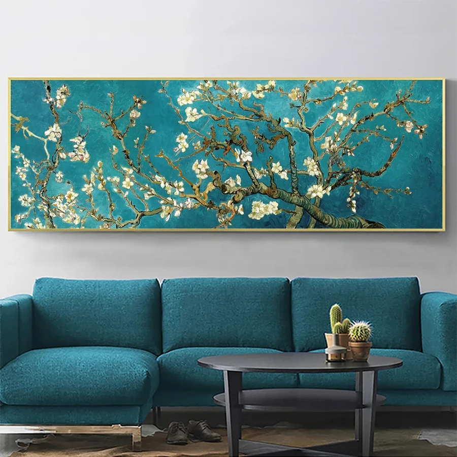 5D DIY Diamond Embroidery Cross Stitch Van Gogh Famous Almond Blossom Flower Art Diamond Mosaic Art Painting Handicraft