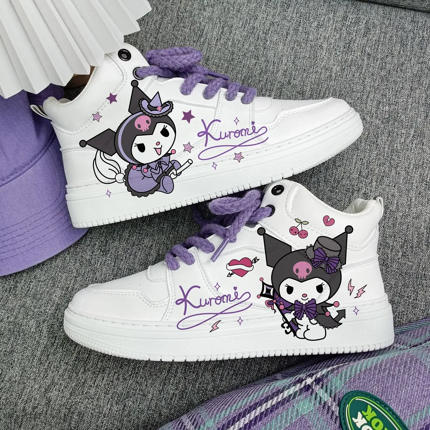 New cartoon Kuromi princess cute Casual shoes soft sports shoes for girlfriend gift EU size 35-44