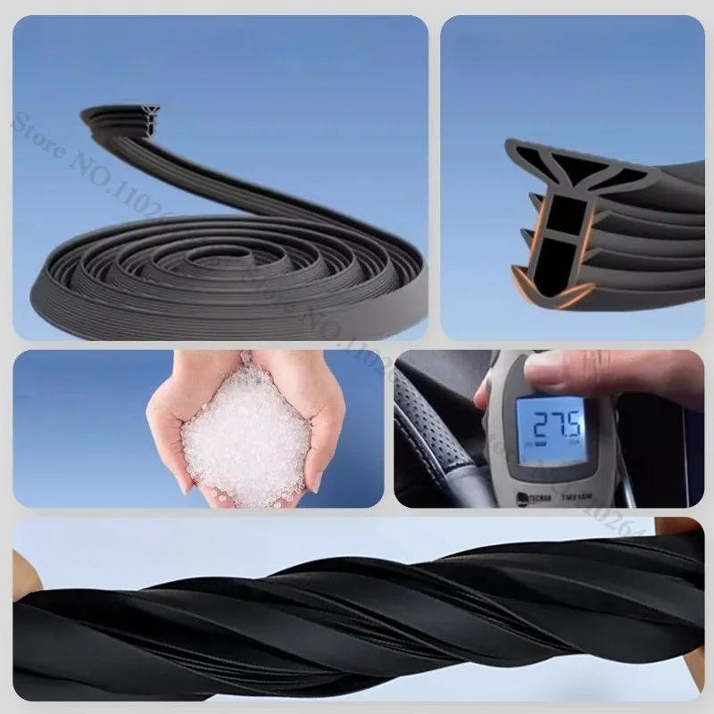 For Changan Deepal S05 S07 L06 L07 Car Door Edge Seal Strip A/B/C-Pillar Weatherstrip Waterproof Soundproof Auto Sealant Strip