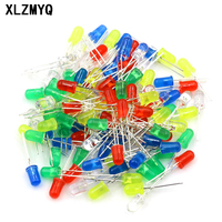 500pcs F5 Light Emitting Diodes Electronic Kit 5MM LED Diode Kit Mixed Color Red Green Yellow Blue White Led Light DIY Kit