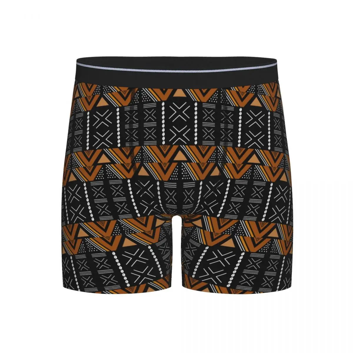 

Long Boxer Underpants Shorts African Mud Cloth Bogolan Design Panties Men's Soft Underwear for Homme Man Boyfriend Gifts