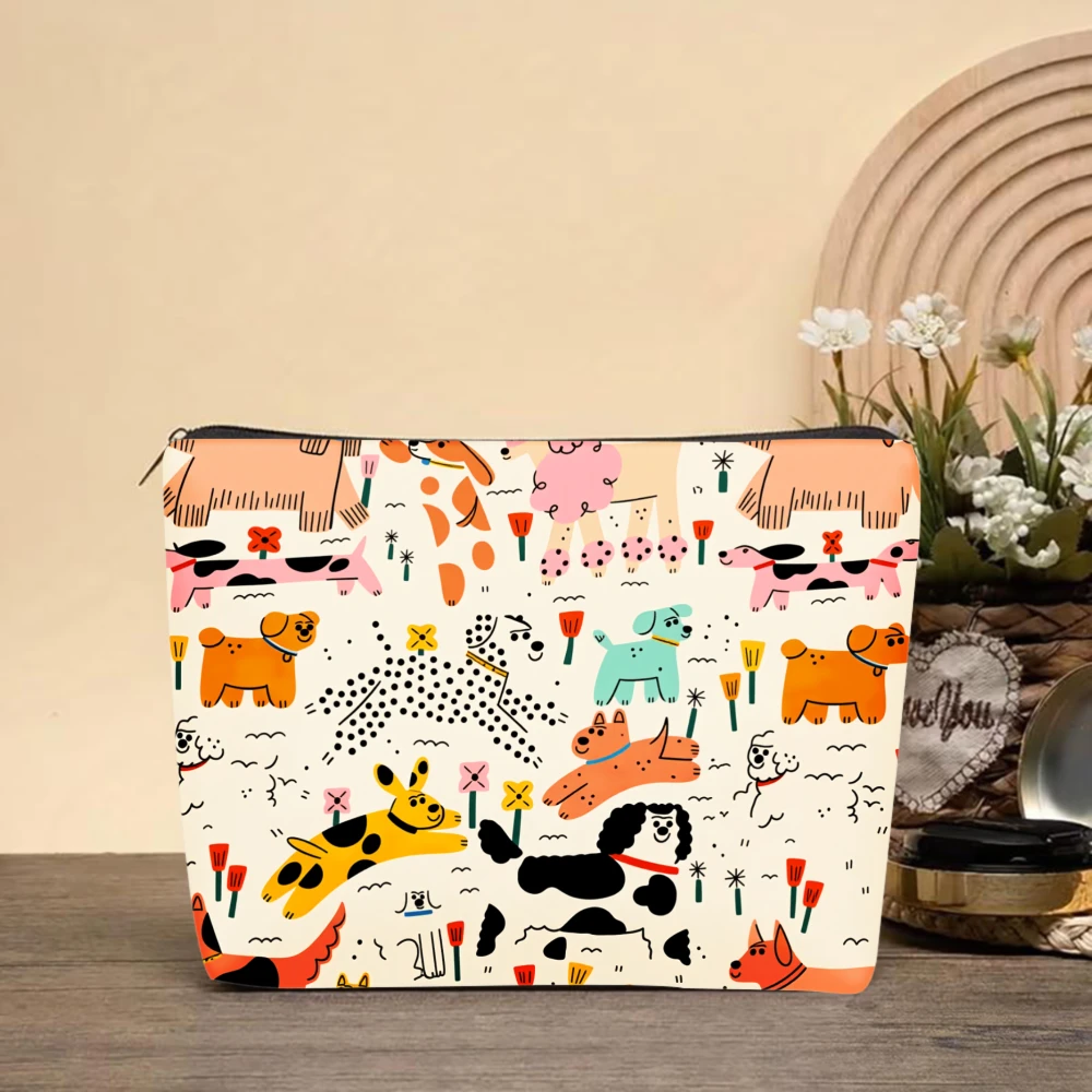 Schicke Kosmetiktasche mit Vintage-Katzenmuster, leichte Make-up-Tasche für Damen und Herren, Münzgeldbörse, Aufbewahrungstasche, Federmäppchen mit Reißverschluss – Detail 8
