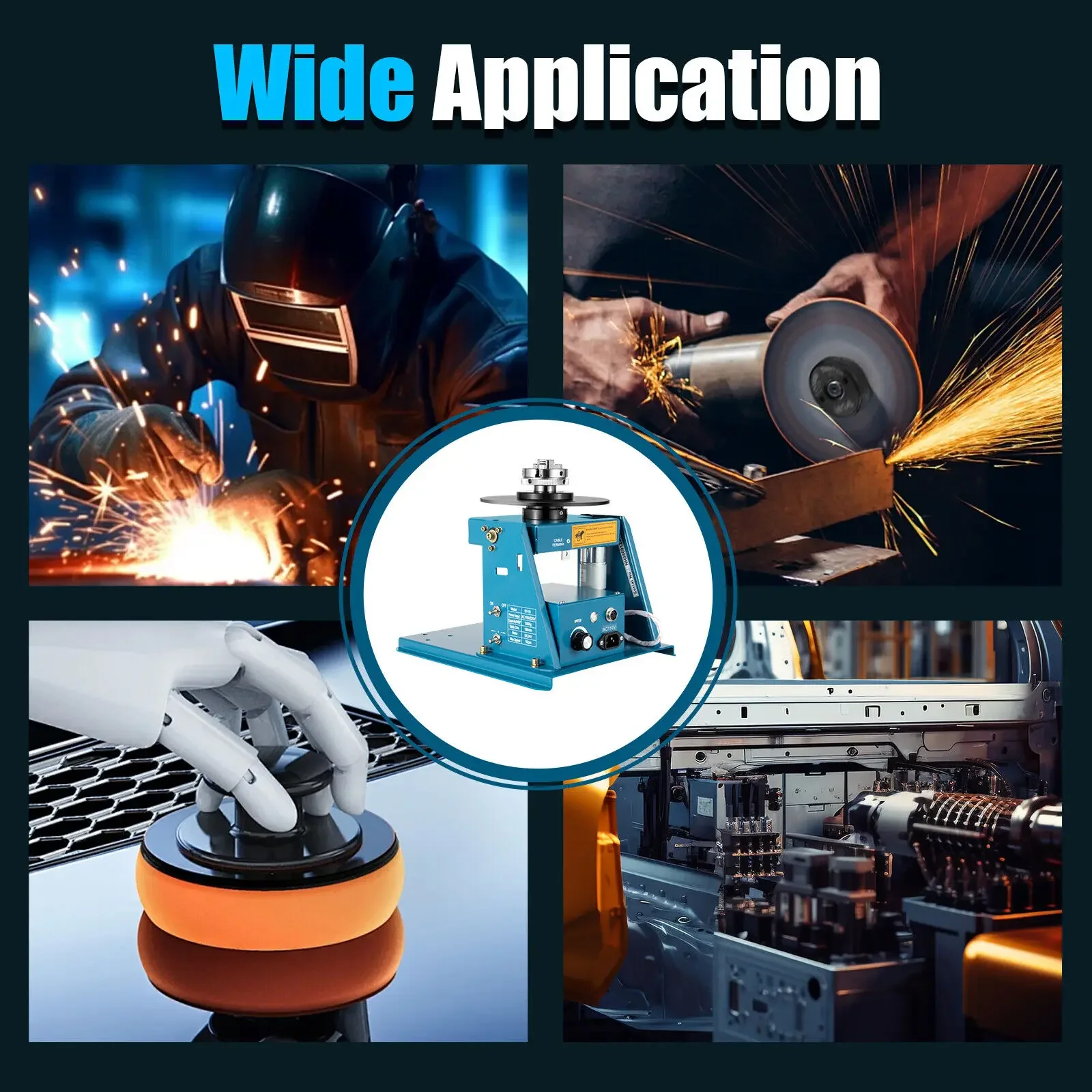 Сварочный позиционер 10 кг/22 фунта, поворотный стол с патроном 220 мм и ножной педалью — сверхмощный вращающийся рабочий стол 110 В для сварки