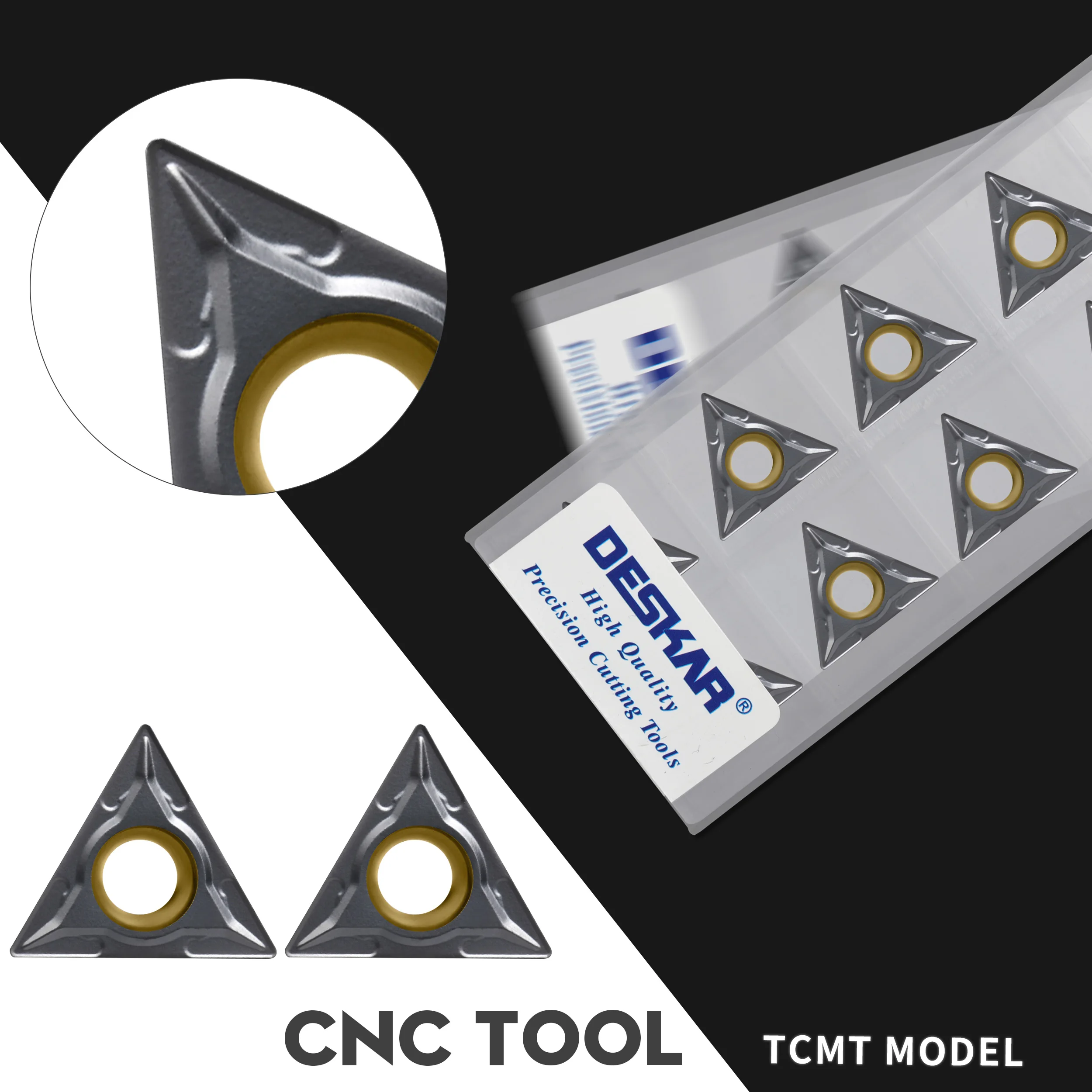 

TCMT110204 TCMT110208 LF9218 Two-color coated blades CNC lathe turning tool hard alloy cutting insert for processing steel parts