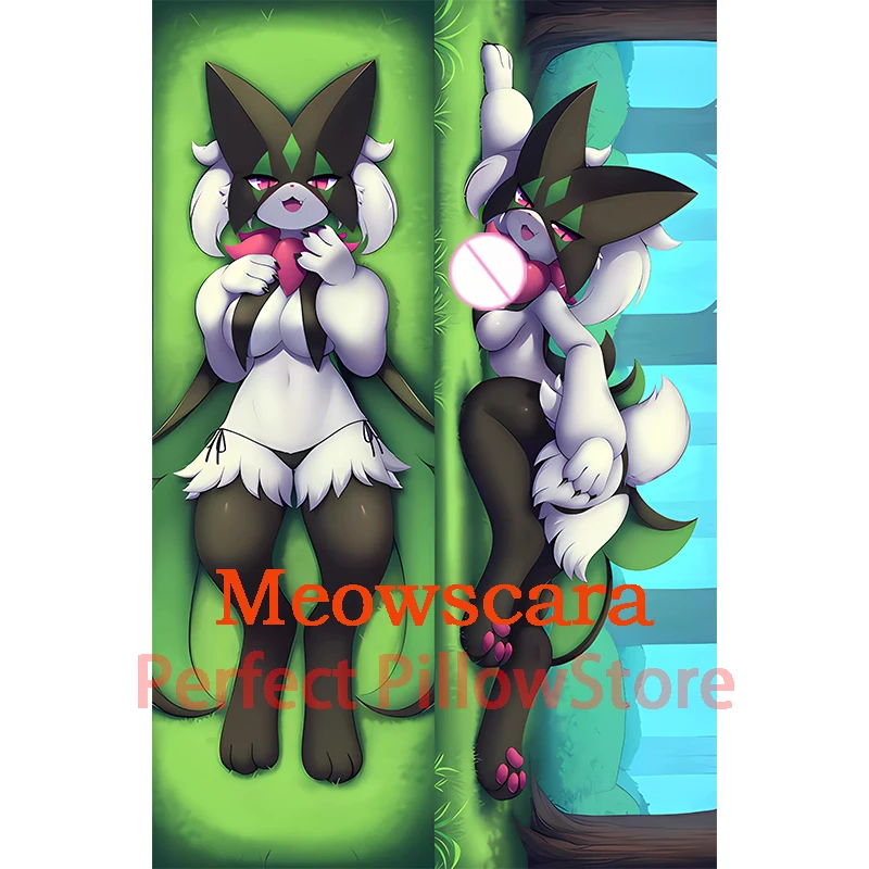 

Dakimakura anime Meowscarada furry Double-sided Print Life-size body pillows cover Adult pillowcase