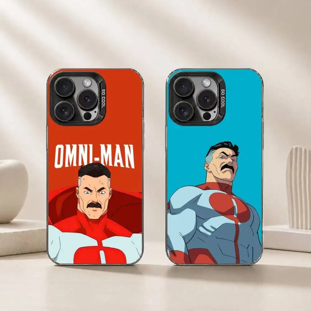 

I-Invincible O-Omni-Man Phone Case For iPhone 17,16,15,14,13,12,11 Plus,Pro Max,XS,Colorful Silver Phone case Funda Cover