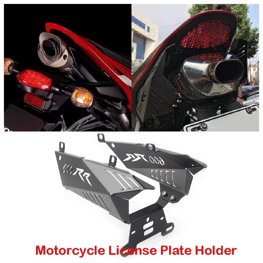 Motorcycle Exhaust Guard Integrated License Plate Holder Fits for Honda CBR600RR CBR 600RR ABS 2007 2008 2009 2010 2011 2012