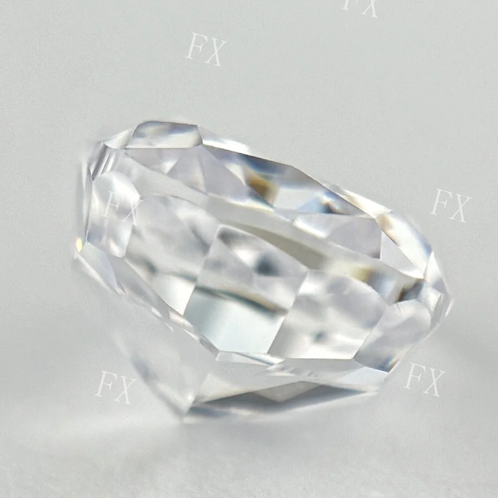 Wholesale Ice Flower Cut Cushion Shape White CZ Stone Top Quality Synthetic Cubic Zirconia Beads For Jewelry 6x6-12x12mm