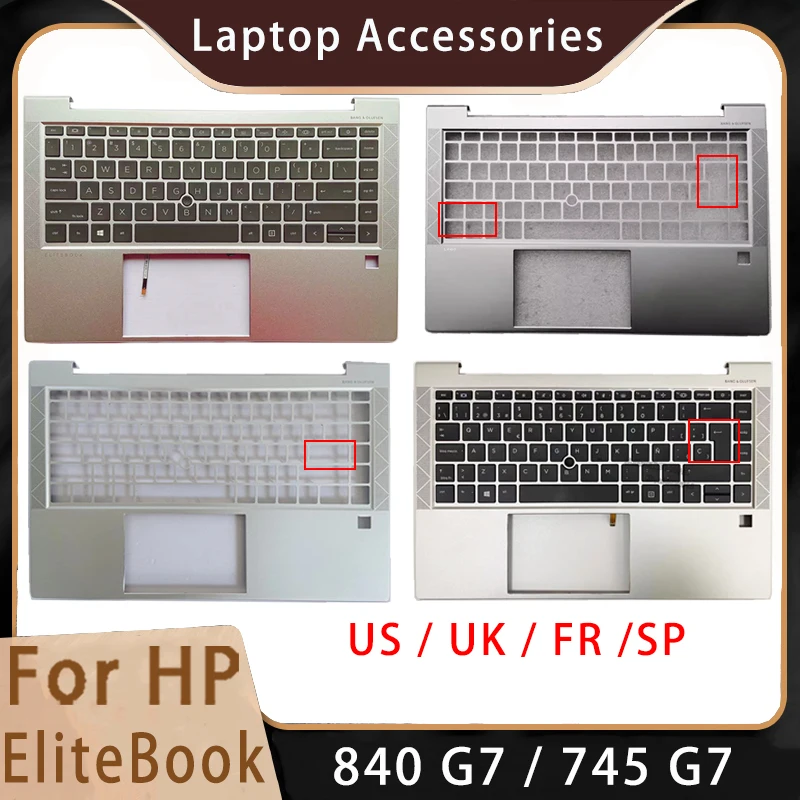 

Новинка для HP EliteBook 840 G7 / 745 G7; Заменяемые аксессуары для ноутбука, Упор для рук/клавиатура с логотипом