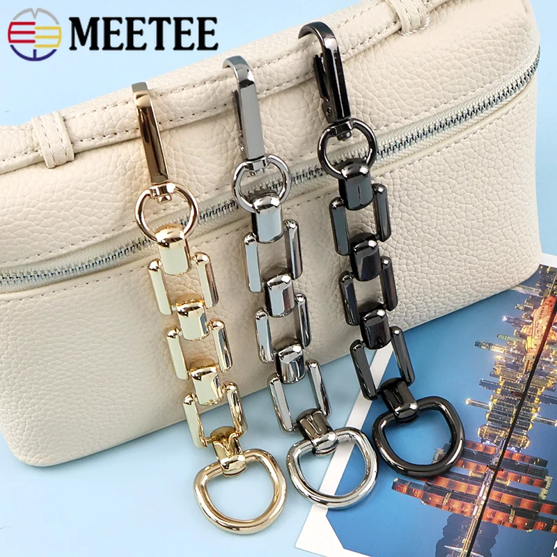 

1/2/4Pcs 18cm D Ring Metal Chain Accessories for Handbags Extension Shoulder Bag Strap Handle Buckle Pocket Chains Adjust Clasp