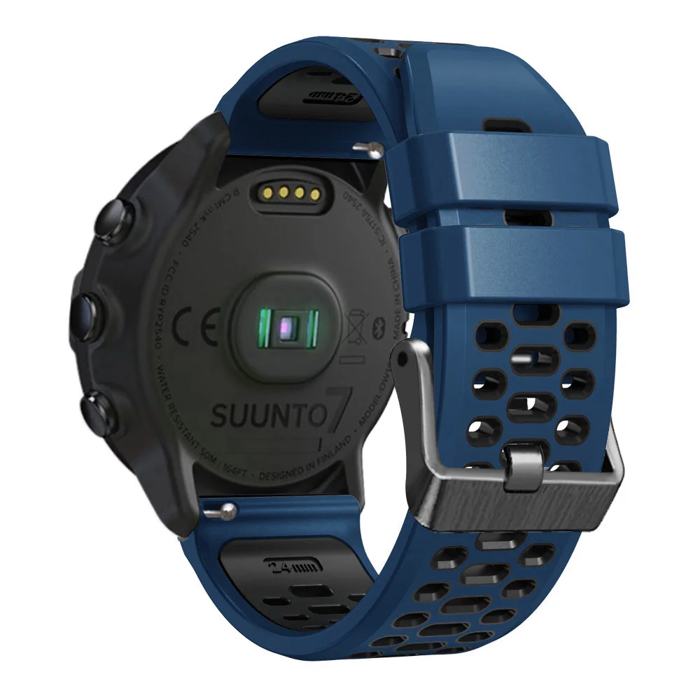 Suunto 7 9 baro용 24mm 소프트 실리콘 손목 밴드, Suunto 7 D5 스포츠 팔찌용 교체 손목 밴드 새로운 SmartWatch 밴드