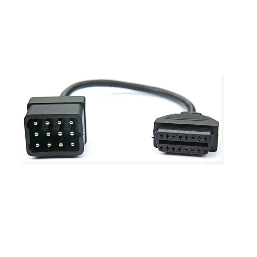 

for RENAULT 12Pin Male To OBD OBD2 OBDII DLC 16 Pin 16Pin Female for Renault 12pin Cable Female Connector Adapter OBD2 Line