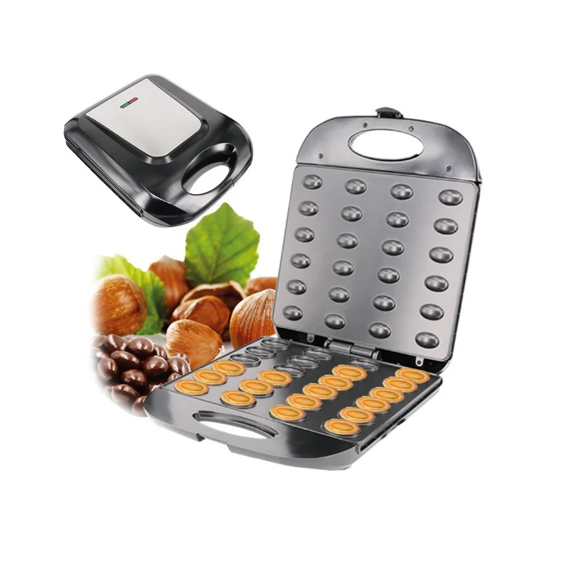 Máquina para Hacer Nueces, 1 Unidad, Tostador de Cacahuetes, Avellanas y Piñones, 24 Cavidades, para Desayunos Caseros, Sartén Antiadherente