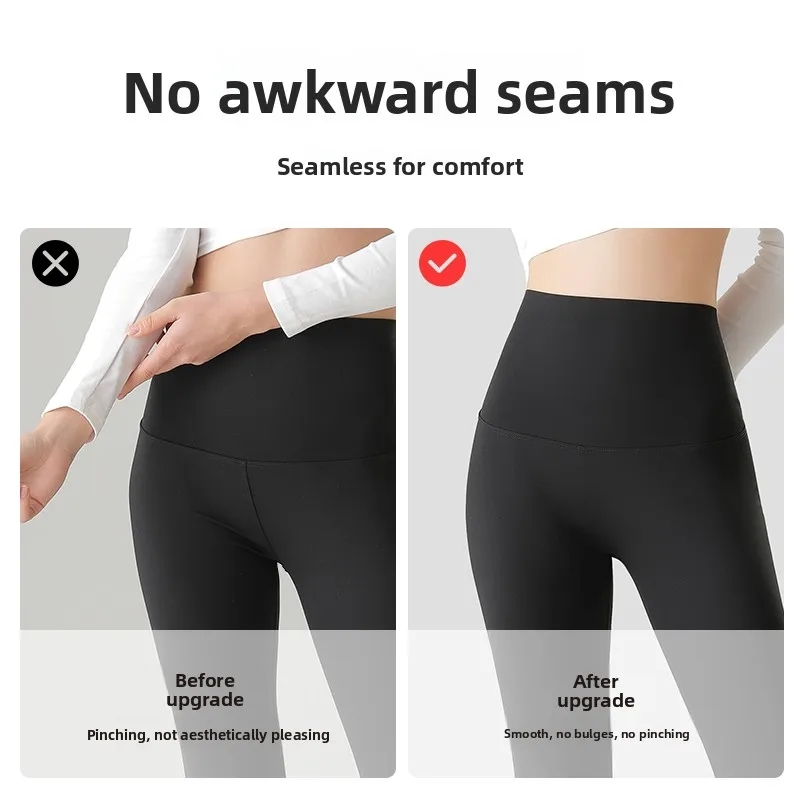 Calças de Yoga de Cintura Alta para Mulheres, Calças Finas de Primavera e Outono, Leggings Esportivas Alongadas