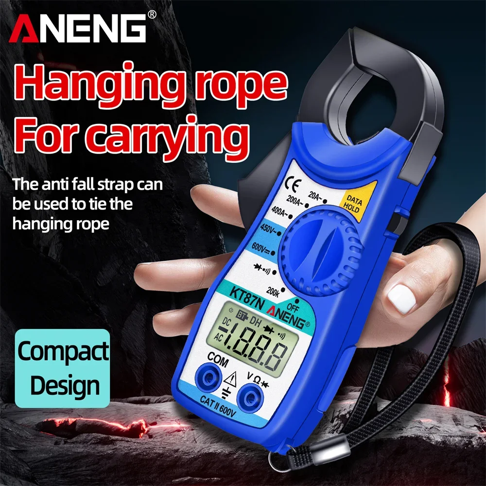 ANENG KT87N مقياس متعدد رقمي المشبك متر 600 فولت الجهد الحالي التيار المتناوب/تيار مستمر صحيح RMS المتعدد السعة أدوات اختبار الكهربائية
