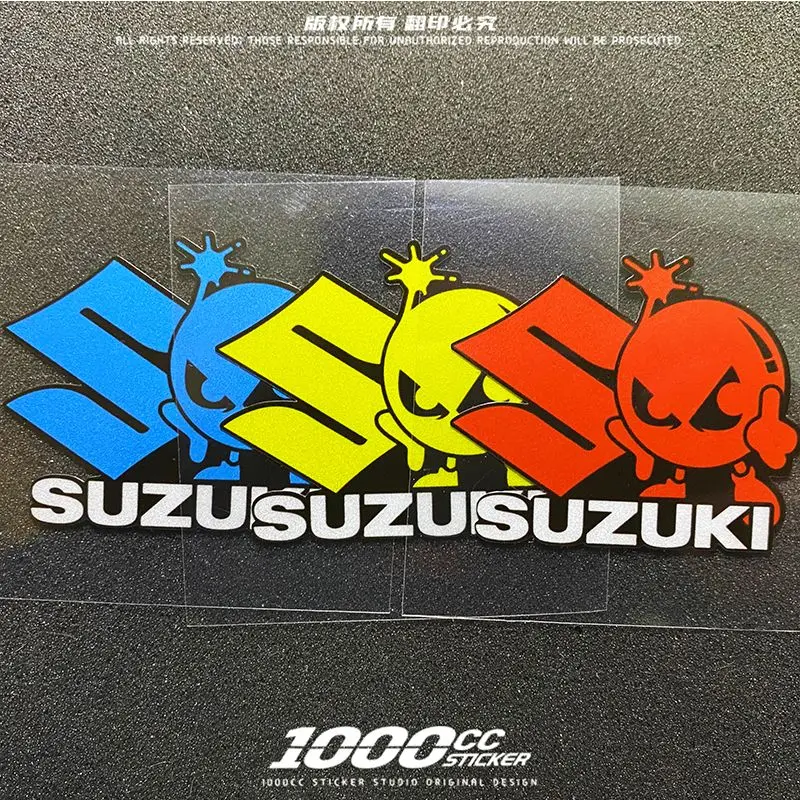 لسوزوكي دراجة نارية شخصية وممتعة ملصق مزخرفة خوذة الجسم جذع مقاوم للماء والشمس تعديل ملصق