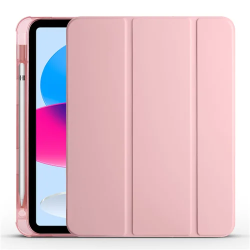 Imagen 2 del producto Funda para iPad 10 11 generación Funda de cuero PU Funda trasera suave con soporte plegable para iPad A16 2025 10th 11th Gen Funda con portalápices