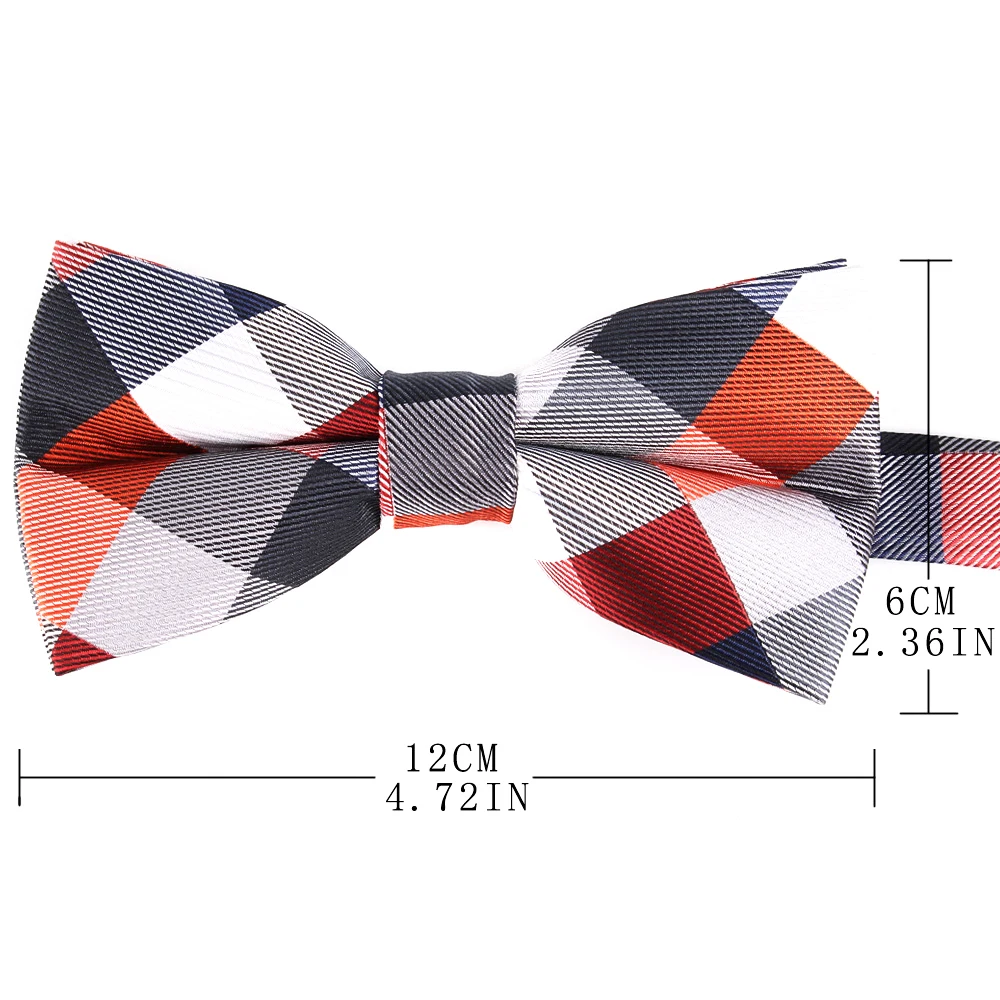 Suits Bow Ties For Men Polyester Cravats Fashion Adjustable Bowtie for Wedding Party Groom Butterfly Adult Plaid Bowties