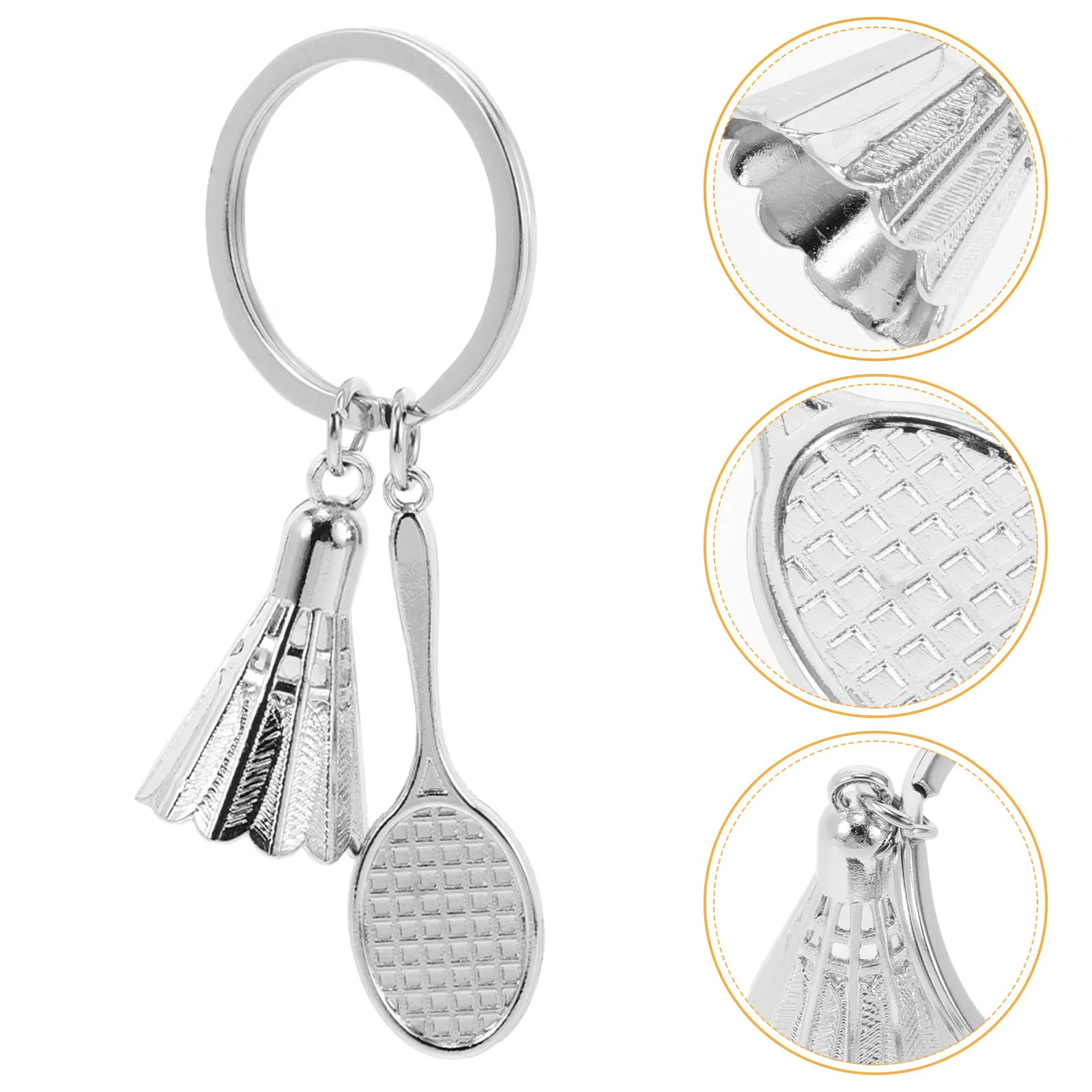 

2 шт. металлические брелоки для ключей в виде бадминтонной ракетки и воланчика, подвески для спортивных сумок, подарки на день рождения, Рождество, для детей