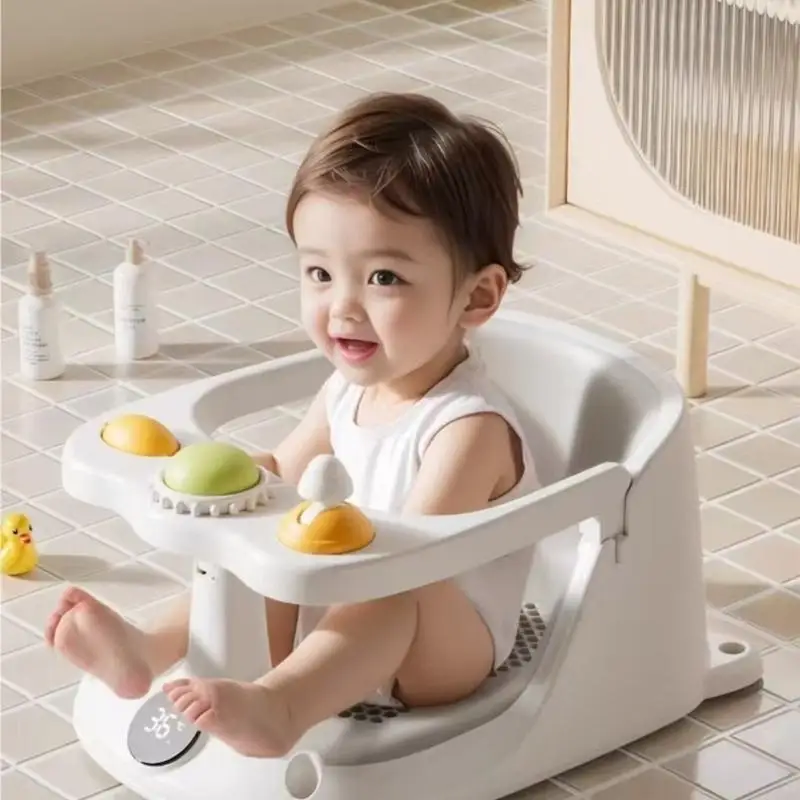 Kursi Mandi 54DF untuk Mandi Bayi Menyediakan Sandaran Kursi Mandi Bayi dengan Cangkir Isap dan Tampilan