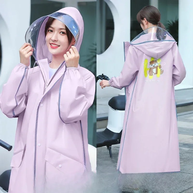 Waterproof Raincoat Cover Your Knees for Women Long Enough To Suitable for Outdoor Sports Raincoat Women