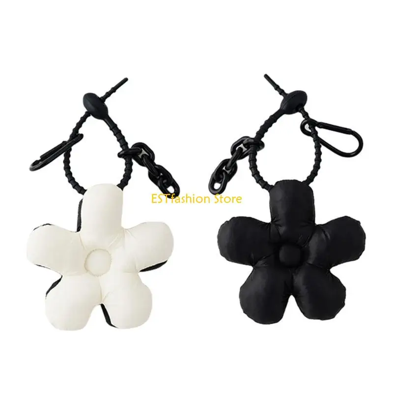 

Y5GC Delicate Small Flower Keychain Color Matching Flower Keyring Girl Keychain