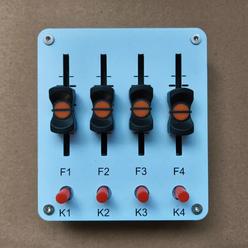 4-Channel 45mm USB-C MIDI Fader Controller with 4 Buttons Plug & Play for DAW Music Software
