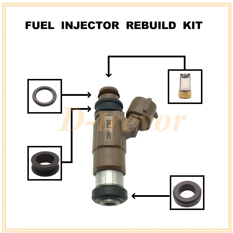 Fuel injector nozzle repair kit for INP-780 INP-781 Mazda Protege 1.8L 626 2.0L 99-02