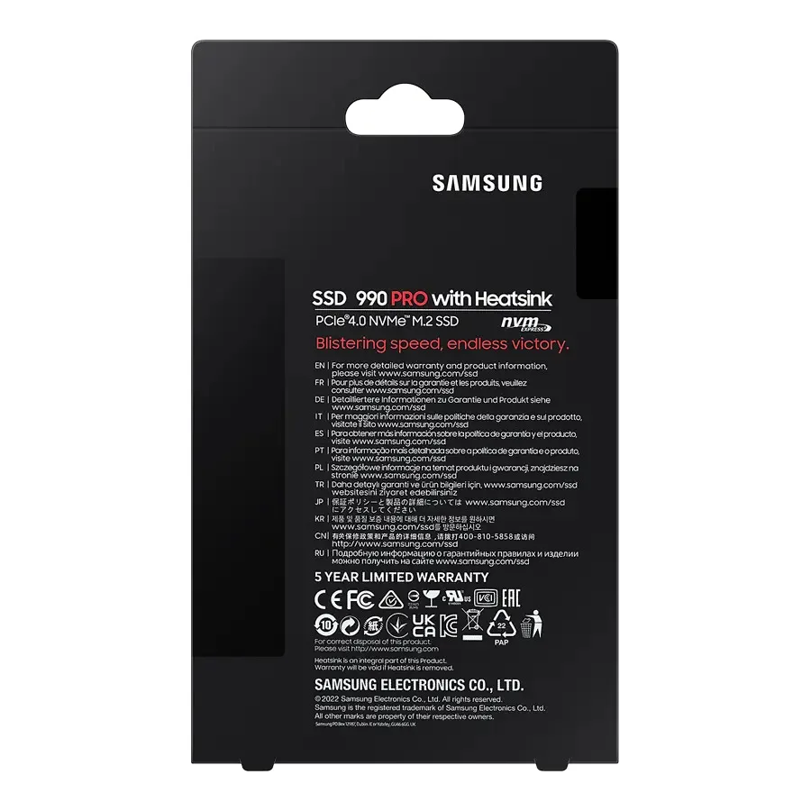 SAMSUNG SSD 990PRO M.2 NVMe Internal Solid State 1TB 2TB Read Max 7450 Mbps, original SAMSUNG 990PRO With Heatsink