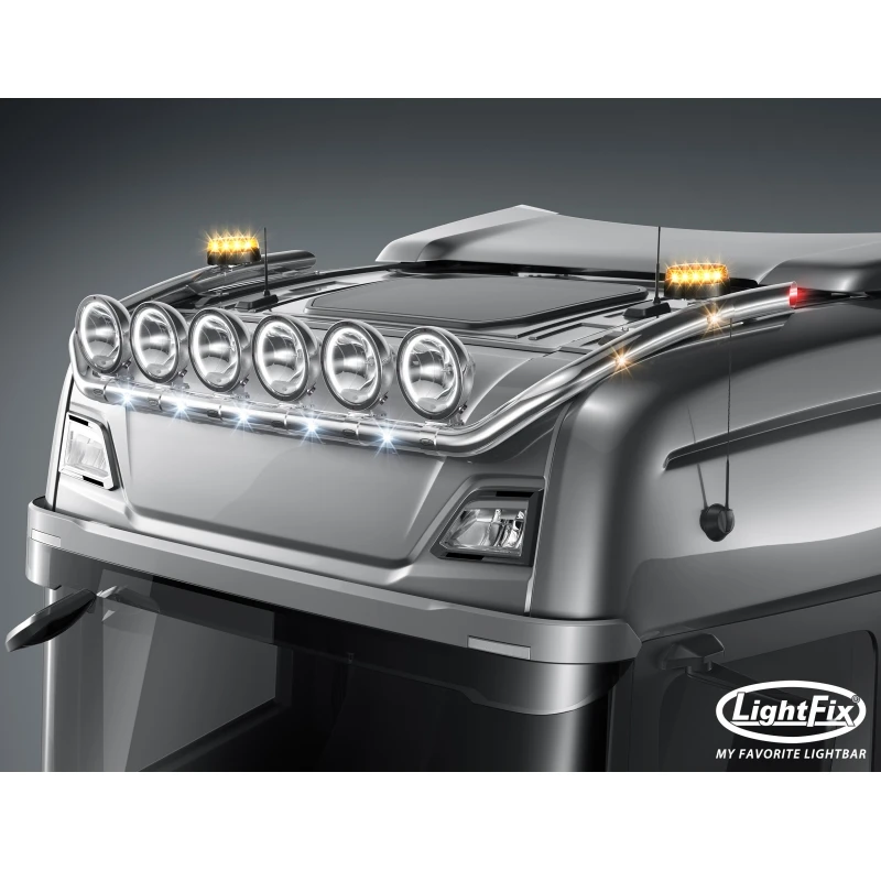 Angel Eye Dome Light Head Light for Tamiya 1/14 RC Truck Sca 770s 56371 Volvo 56360 Front Spotlight 1:14 Tractor Parts