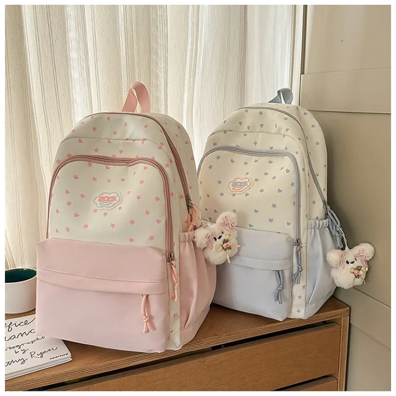 2026 New High-quality Lightweight Leisure Large Capacity Backpack for Students, Sweet and Fresh Versatile Backpack