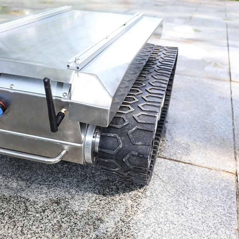 All Terrain Off-road Rubber Crawler Robot Chassis 40kg Payload 4km/h, Small Lightweight Track Robotic Platform