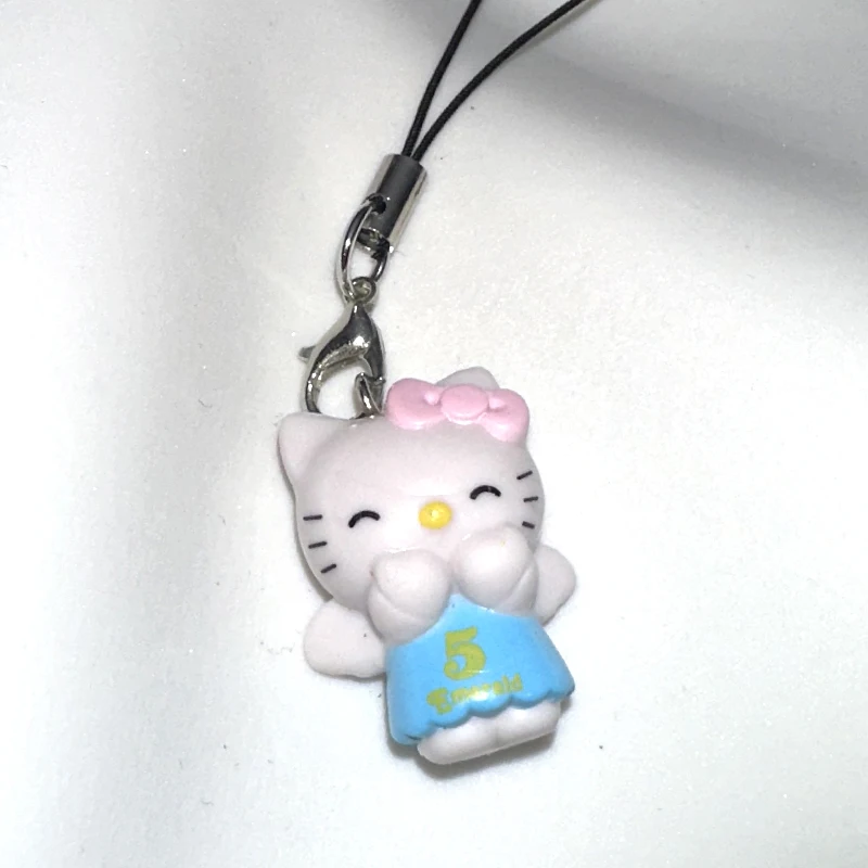 Vintage Japanese Charm Tianse Angel Hello Kitty Bag Pendant Kawaii Harajuku Bow Pink Hello Kitty Phone Pendant Birthday Gift