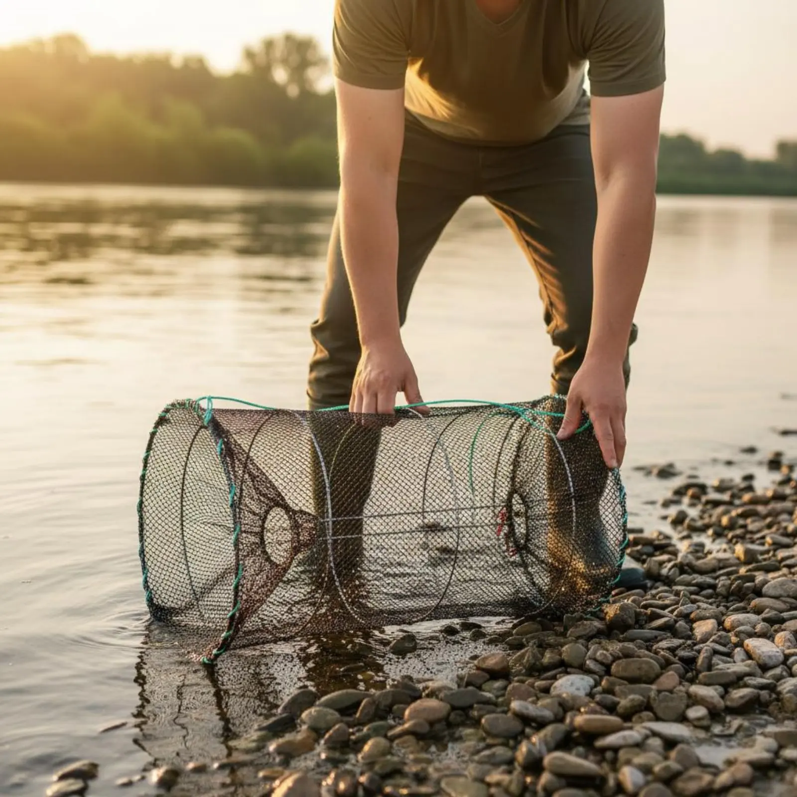 

Mesh Aquatic Capture Device Metal Frame Single-Way Aquatic Basket Crab Capture Device Net Portable Fishing Gear Lightweight