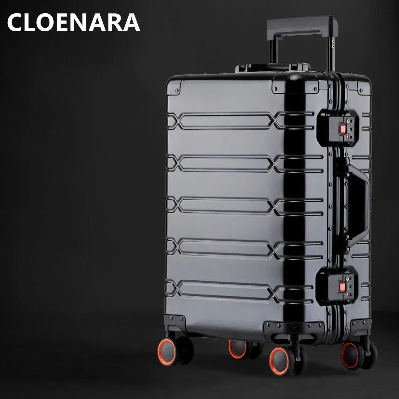 COLENARA Men's Luggage 20 "24" 29 Inch All Aluminum Magnesium Alloy Trolley Case Business Boarding Box Women's Rolling Suitcase