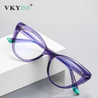 VICKY, gafas de lectura para mujer con diseño de ojo de gato a la moda Simple, antiluz azul, se pueden personalizar, gafas graduadas 2152