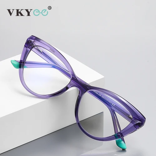 Imagen 1 del producto VICKY, gafas de lectura para mujer con diseño de ojo de gato a la moda Simple, antiluz azul, se pueden personalizar, gafas graduadas 2152