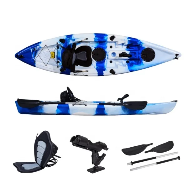 

2024 One Person One Seating 9.7FT Fishing Kayak Sit On Top Plastic Boat With Accessory