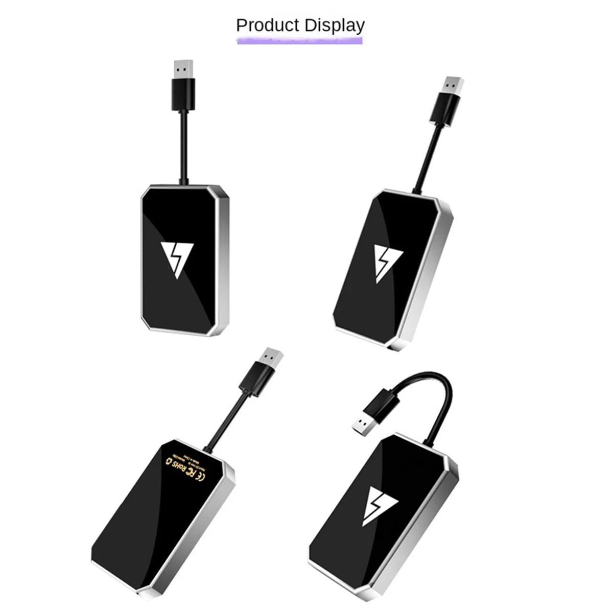 

AB20-2-In-1 Wireless Carplay Android Adapter USB Wireless Adapter Car Adapter Convert Wired Android Auto to Wireless