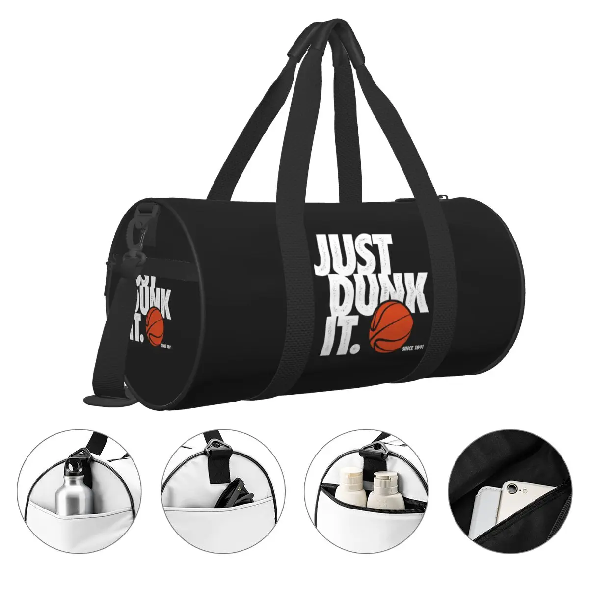 Bolsa de gimnasio, bolsa deportiva de baloncesto, bolso grande de Streetball, bolso personalizado impermeable para hombre, bolsa colorida de