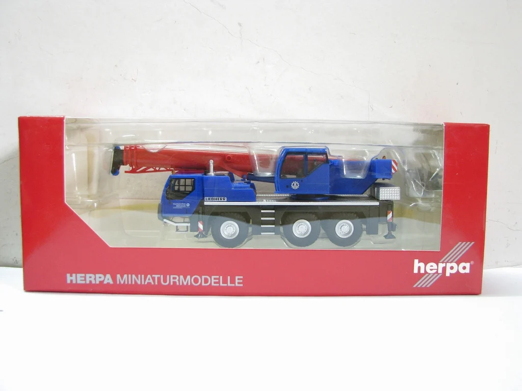 

Литой под давлением масштаб 1:87 Herpa LIEBHERR LTM 1045/1 немецкая федеральная техническая спасательная агентство модель крана пластиковая модель автомобиля Коллекционная модель