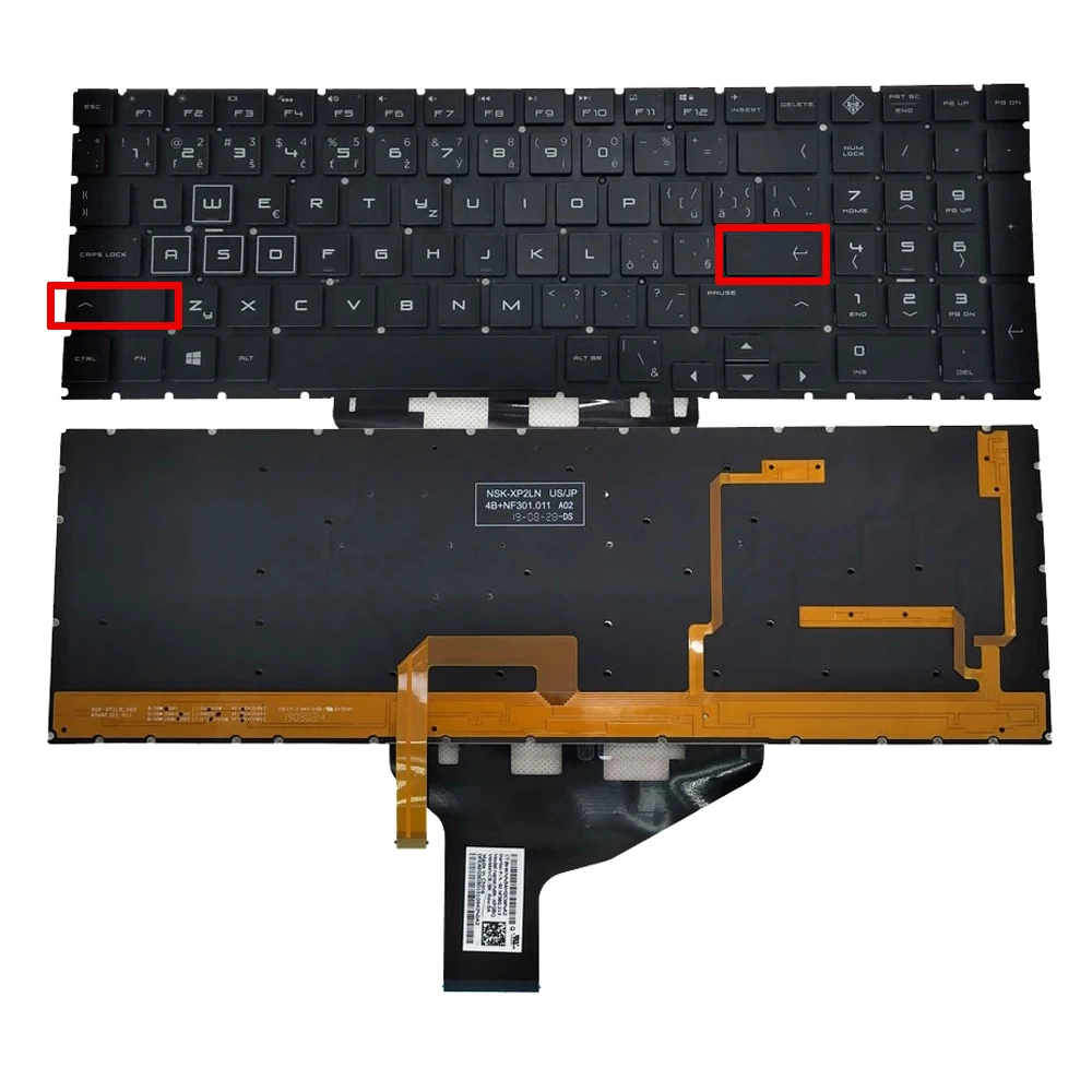 

CS Czech Slovakia RGB Backlit Laptops Keyboard for HP Omen 15-DC 15-dh dc0086nr 15-dc00 NSK-XP2BQ