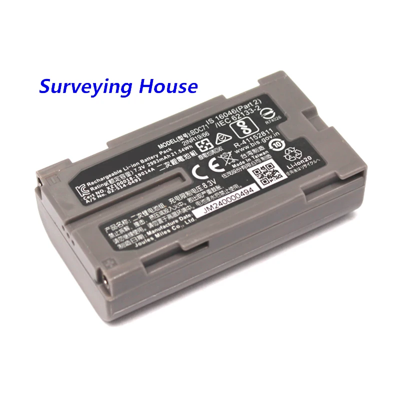 BDC71 Battery 7.2V 2993mAh for TOP CON GM-52 RC-5 Total Station