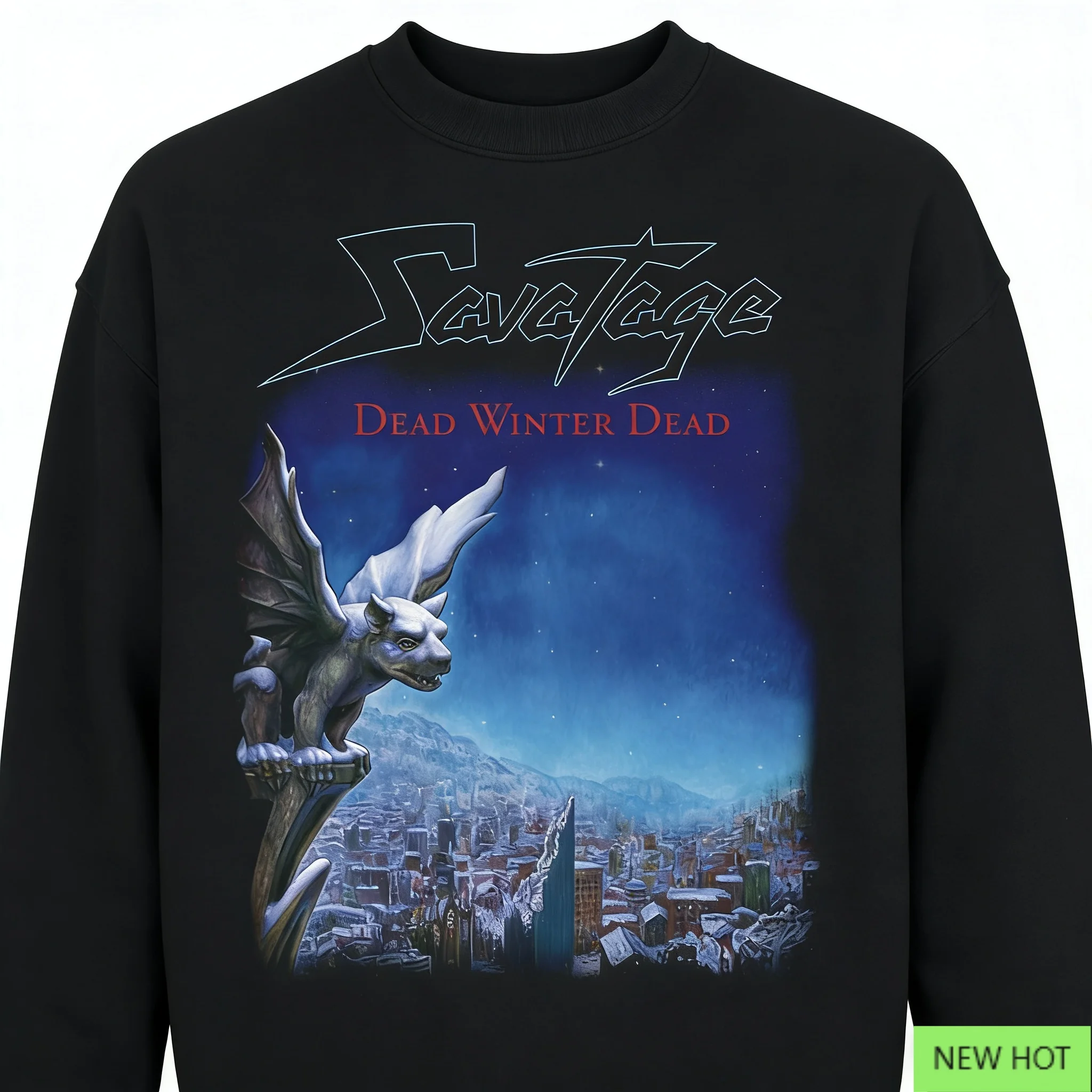 Savatage Dead Winter Dead Crewneck, Progressive Metal Top, Perfect for Fans Who Love American Progressive Metal & Epic Dark Vibe