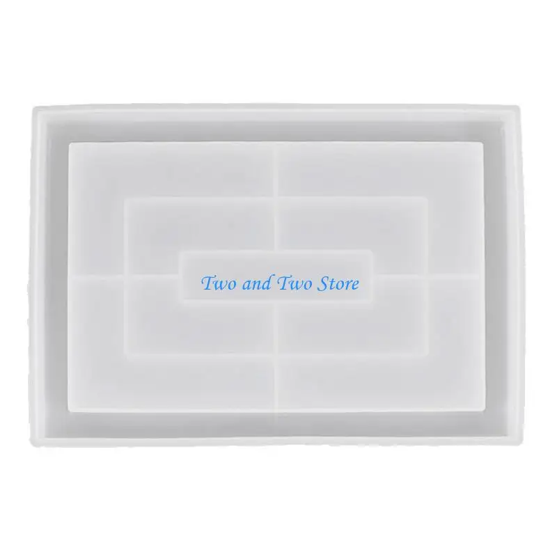 HX6F Resin Molds Rectangle Storage Tray Mould Silicone Agate Molds