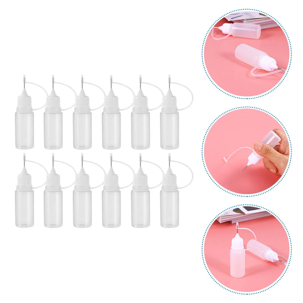 Oil Bottle Translucent Applicator Glue Dispenser Multipurpose Needle DIY Quilling Craft Filling Empty Dispensing