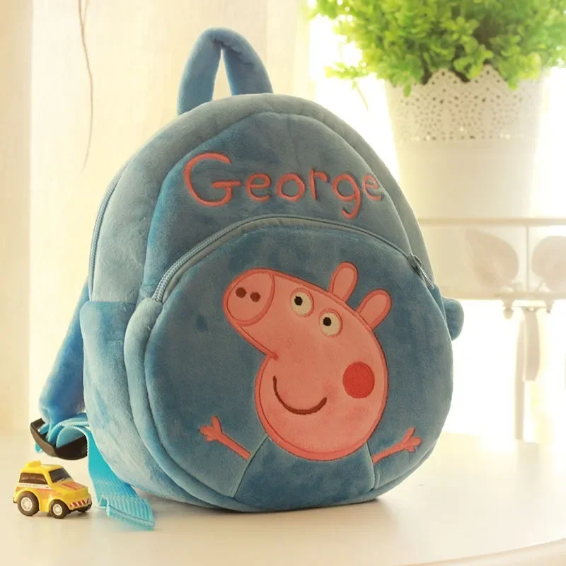 

Peppa Pig Qriginal Kawaii Schoolbag Toys Cute Cartoon George Kindergarte Anime Schoolbag Kids Birthday Gifts