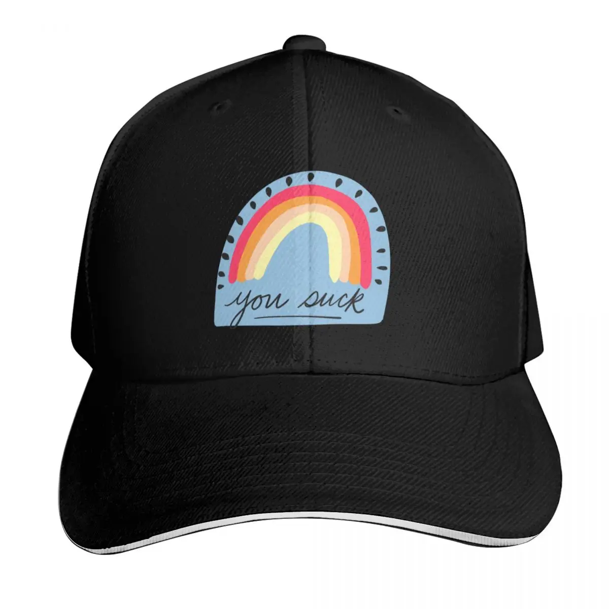 You suck rainbow Baseball Cap Casual Daily Wear Quick Dry Performance Cotton Twill Breathable