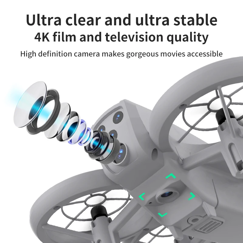 HD 듀얼 카메라, 광학 흐름, 헤드리스 모드, 라이트, Wifi FPV 기능을 갖춘 RC 드론, 어린이 선물용 RC 항공기